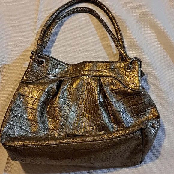 Alfred Dunner Vintage Gold Vinal Shoulder bag